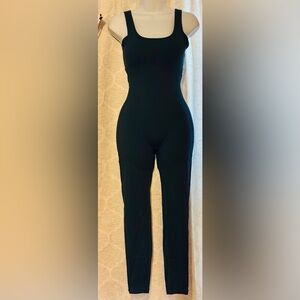 Women's High-Waist turquoise Stretch Jumpsuit Pants